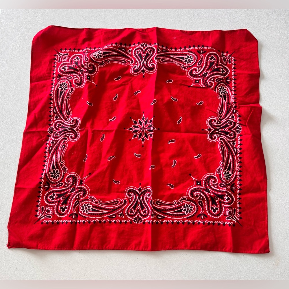 Classic Red Paisley Bandana